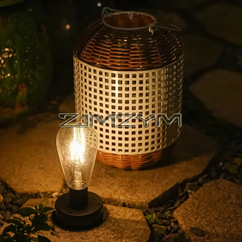 Outdoor Solar Lawn Light Waterproof Charging Braided Light Portable Garden Light Balcony Atmosphere Floor Lamp