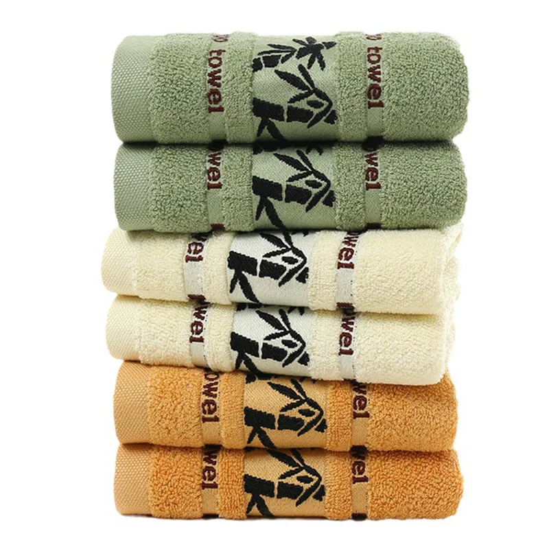 Ink Bamboo Jacquard Thickened Bamboo Fiber Towel Household Washcloth Soft Absorbent Cleansing Towel