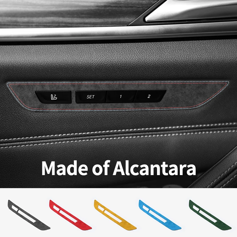 

For BMW 5er G30 G38 6GT G32 Seat Memory Button Panel Trim Frame Sticker Car Premium Interior Tuning Accessories Made of Alcanta