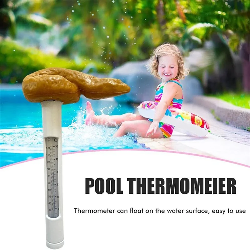 Kak Zomer Zwembadthermometer, Grappige Zwembadthermometer Drijvend Poepgrap Zwembad En Hot Tub-Thermometer