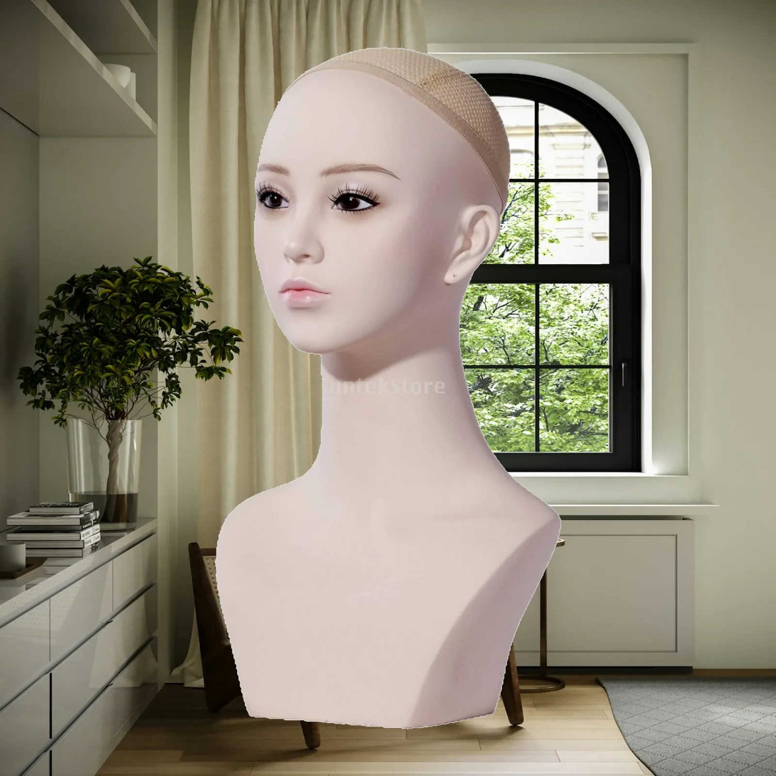 Mannequin Head with Shoulders Realistic for Storefronts, Shop Owners, Cosplayers