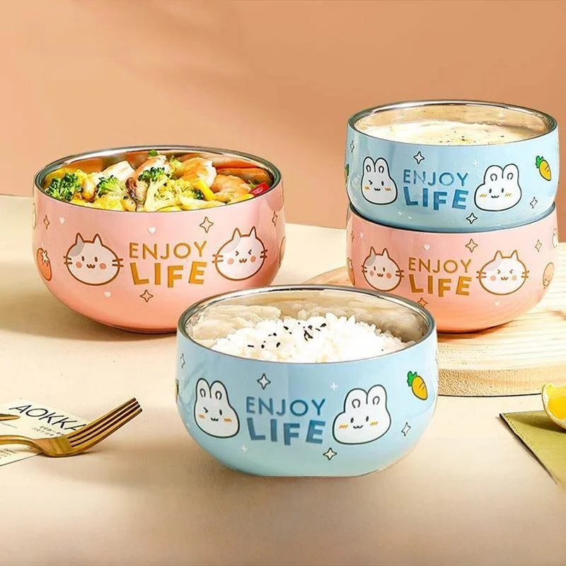 

Food Grade 316 Stainless Steel Bowl Anti-Fall Anti-Scalding Baby Children's Special Meal Bowl Small Bowl for Infants And Todd...