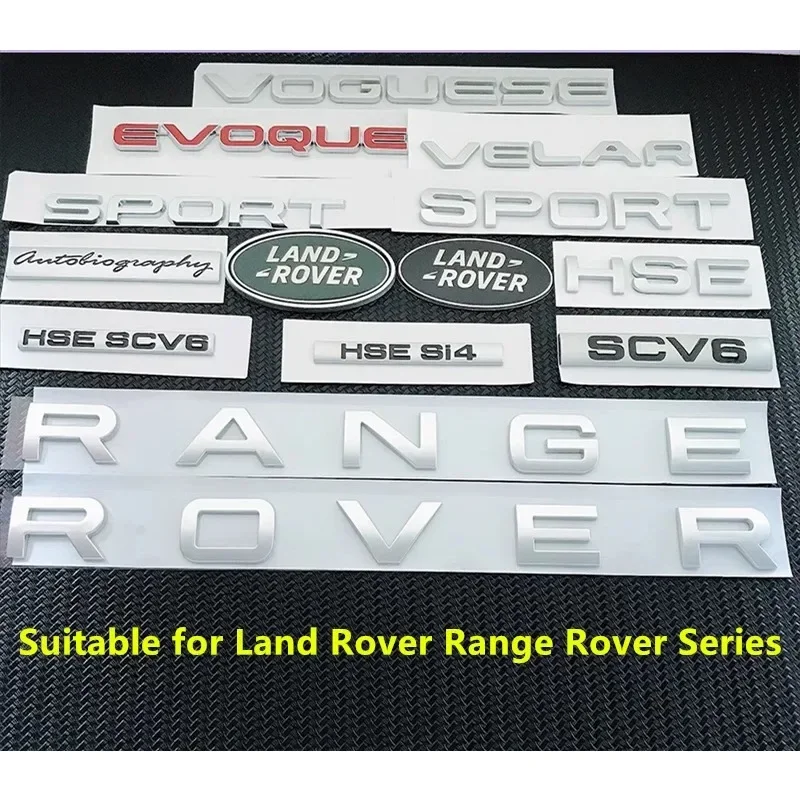 

3D ABS Car Front Hood Emblem Badge Decal Letters Sticker Range Rover Logo For Land rover range rover series Discovery Evoque