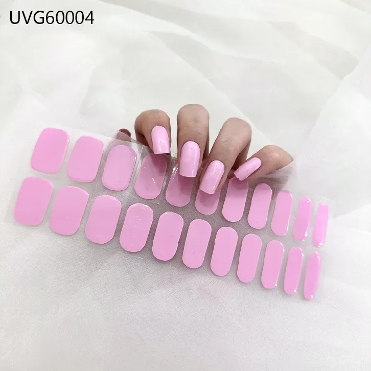 Semi-Uitgeharde Franse Nagel Wraps Glitter Gel Blijvende Milieuvriendelijke Manicure UV-Lamp Nodig Nagel Sticker Vinger Stickers Nagel Decoratie