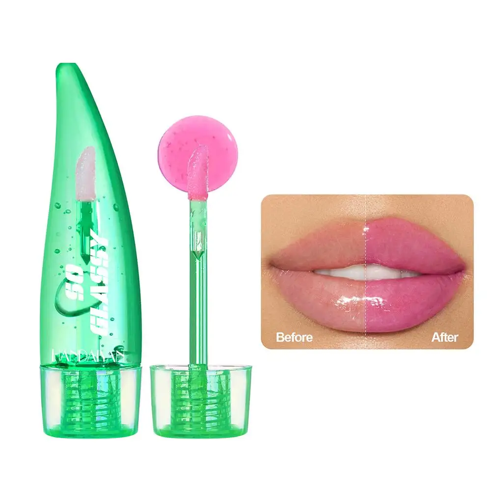 Color-Changing Mirror Glass Lip Gloss, Transparente Lip Glaze, Ilumina Linhas de Óleo, Longa Hidratação Maquiagem, duradoura, W3V8