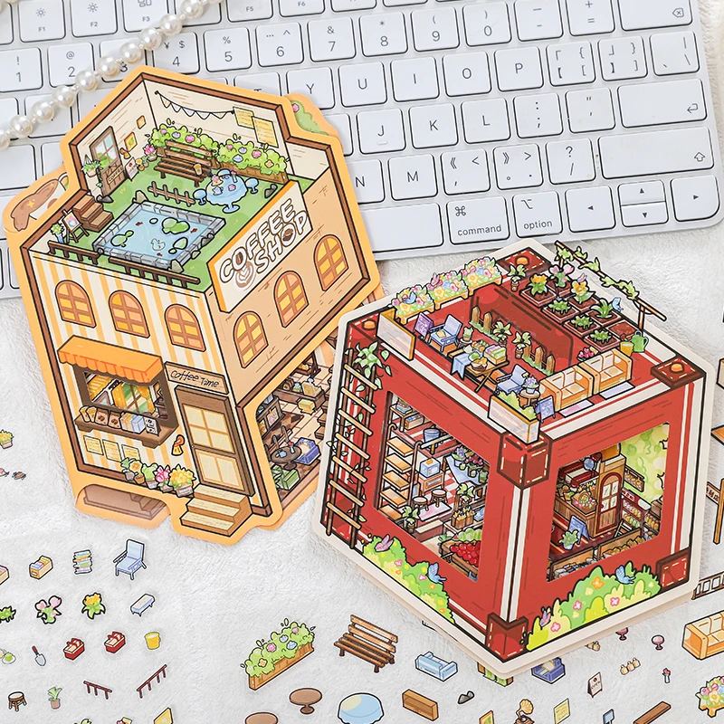 

Card Lover, 3 шт. [Tietu Inn Series] винтажная тематическая сцена, ручной материал, декоративные наклейки, материал для домашних животных, набор для скрапбукинга