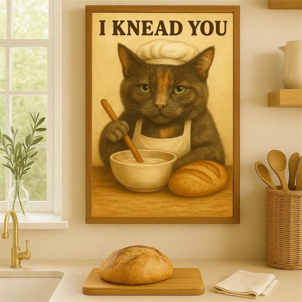 Czarny Kot Piecący Ciasteczka  – Kitchen Baking Wall Art recenzja i cena