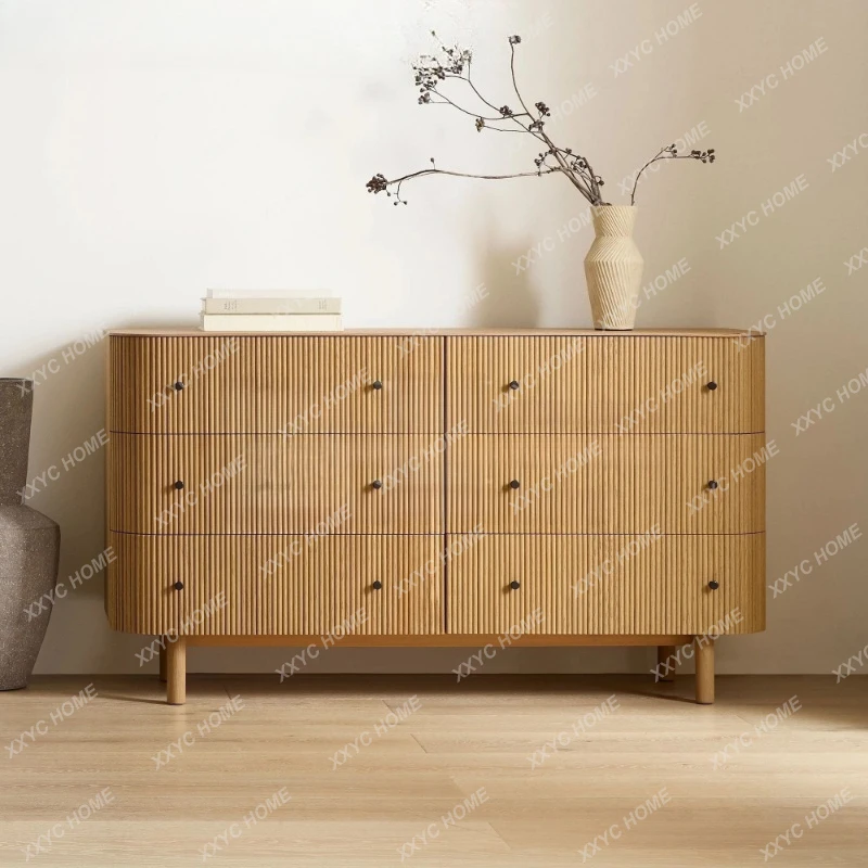 

Современная мебель из массива дерева: простой шкаф-комод из белого дуба для спальни, тумба для хранения вещей