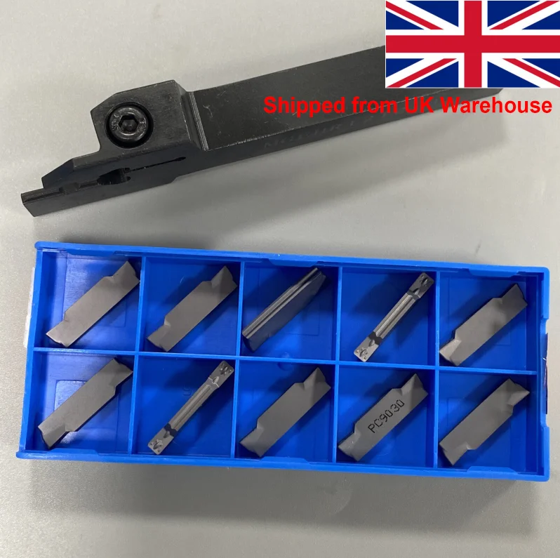 MGEHR1212-3 External Grooving Tool Holder+ 10pcs MGMN300 Insert Blades + Wrench