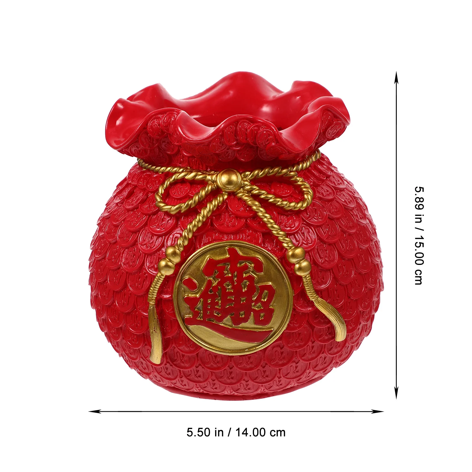 

1pcs Money Bag Decor Resin Luck For Dried Flower Arrangement Desktop Ornament Home Decor Chinese Style Vase Farmhouse