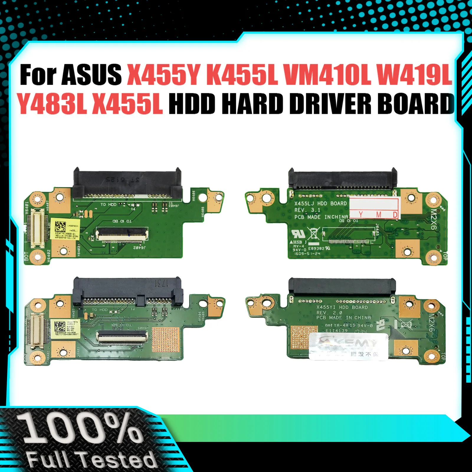 

For ASUS X455Y K455L VM410L W419L Y483L X455L X455LJ X455LD X455LF X455WE HDD HARD DRIVER BOARD 100% Tested Fast Ship