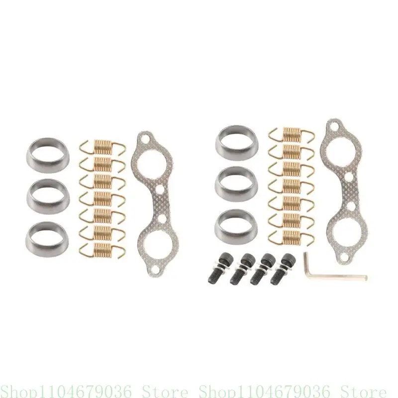 

High Temperature Resistant Exhaust Manifold Gasket Spring Set Vehicle Exhaust Repair Tool Replaces 5250091 for Vehicles