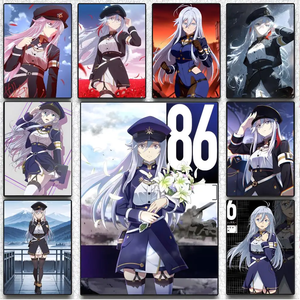 War Anime 8-86 Eighty-Six Poster Artistic Peel-Off Wall Decor, Indoor Outdoor Home Ornament for Collectors