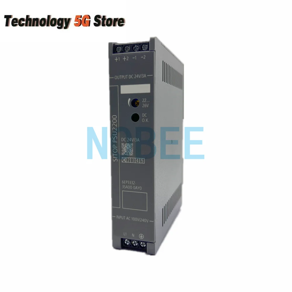 

Power Supply, SITOP PSU2200, Input: 100-240VAC Output: 24VDC/3A, 6EP3332-3SA00-0AY0, New