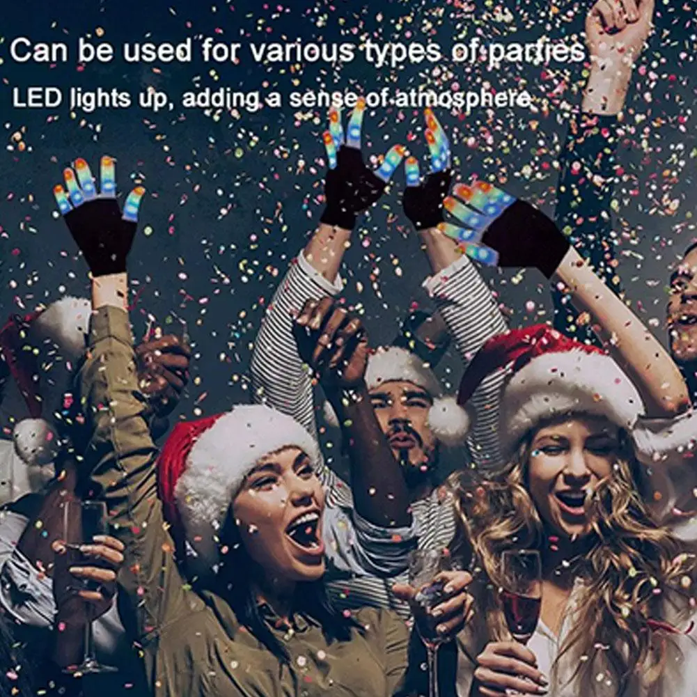 LED-licht knipperende handschoenen Glow in the Dark Dance Props Cheerleading speelgoedhandschoenen voor kinderen, volwassenen