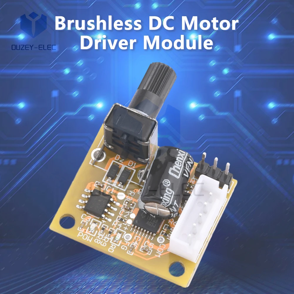 DC 5โวลต์-12โวลต์15วัตต์ BLDC เฟส DC brushless ฮอลล์น้อยมอเตอร์ไดร์เวอร์โมดูล DC 2A มอเตอร์ผู้ว่าราชการจังหวัดมอเตอร์คณะกรรมการควบคุม sensorless