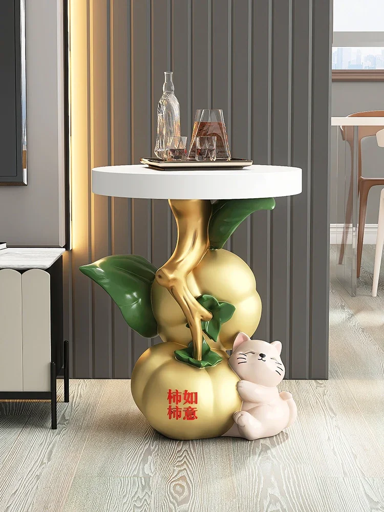 

Creative Statue Side Tables Home Decor Living Room Big Blessing Ornaments Bedroom Bedside Table Art Coffee Table Sofa Side Table