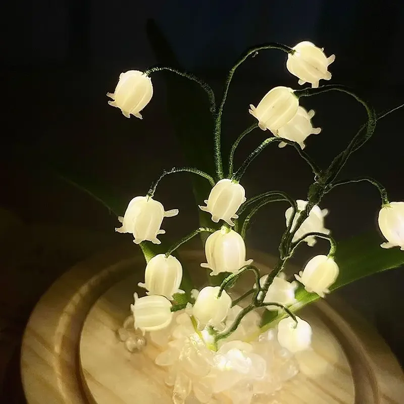 

Novelty Lighting Artificial Flowers DIY Handmade Lily of The Valley Glowing Night Light for Bedroom Decorative Birthday Gift