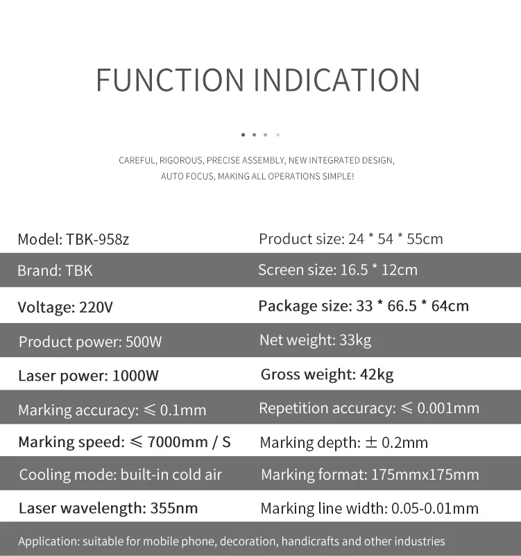 TBK 958Z 3W ultraviolet  Remover Marking Machine For Back Glass UV  Removal