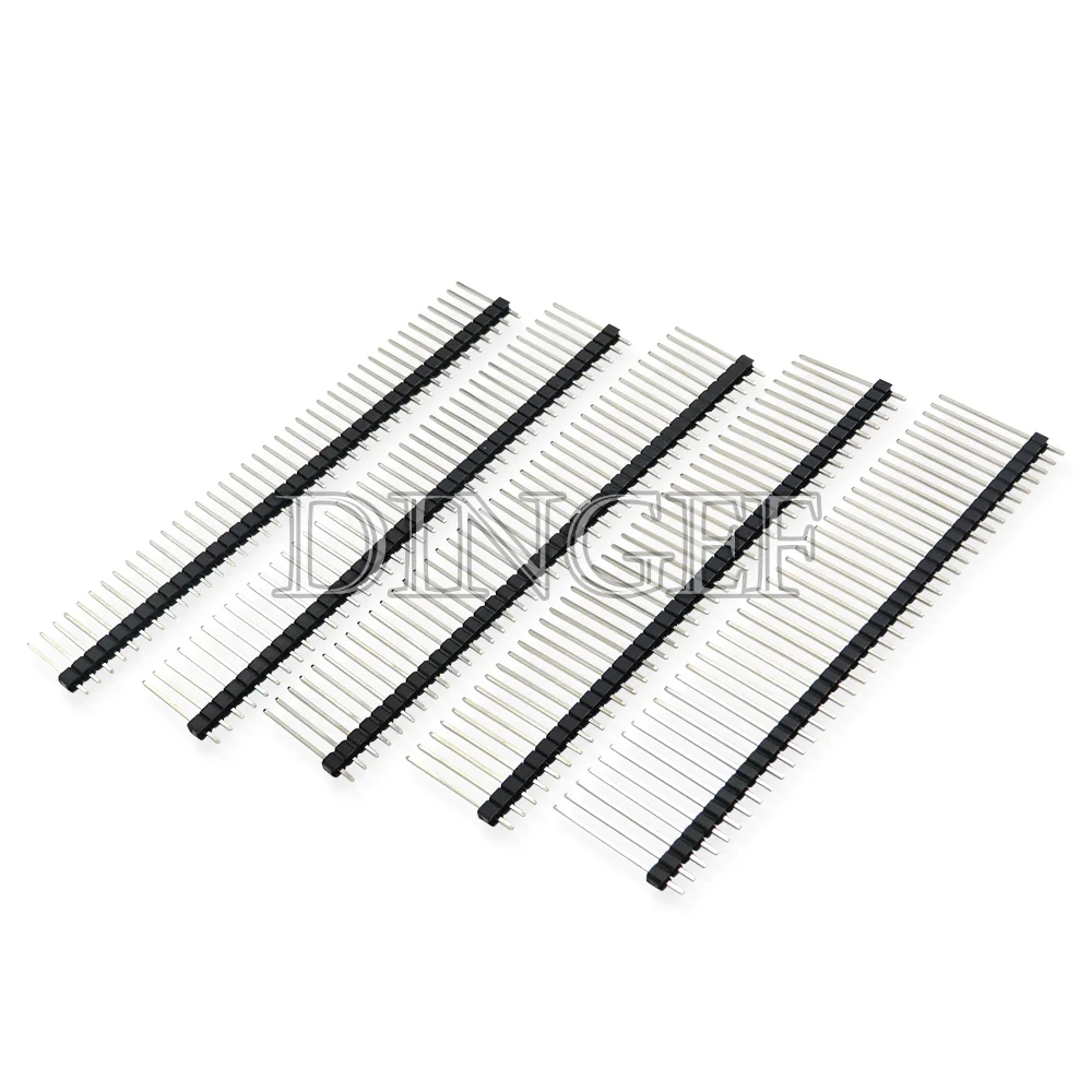 

5PCS 40PIN 2.54mm Single Row Male Connector PCB Board Pin Header Long 15MM 17MM 19MM 21MM 23MM 25MM Strip Pinheader 40P