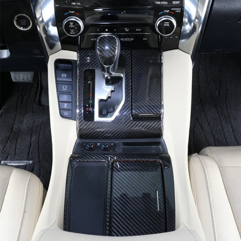 

Suitable for Toyota El Favell central control water cup panel real carbon fiber car interior modification