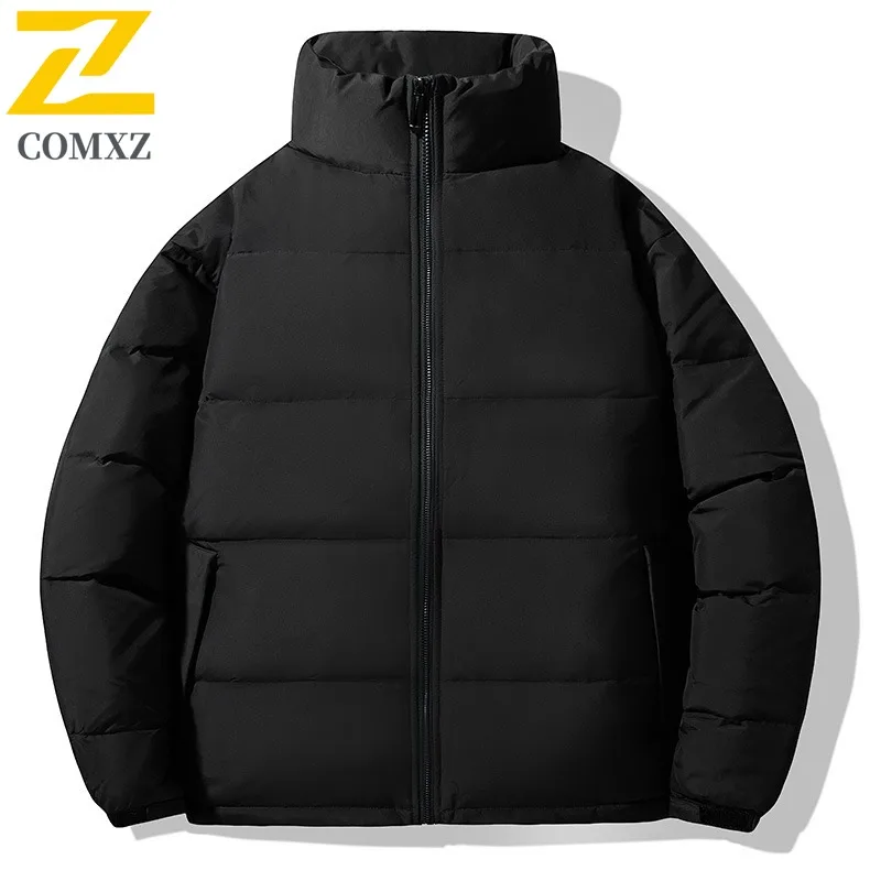 COMXZ Mens Padded Jacket New Camping Windproof Coat Leisure Solid Color Outdoor Mountaineering Hiking Autumn Garment