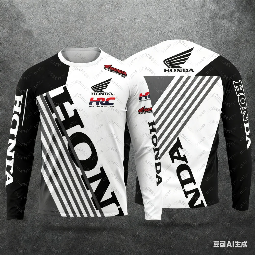

2025 Men's And Women's Motorcycle Speed Adventure Honda Riding Long Sleeved T-Shirt Summer Quick Drying Long Sleeved T-shirt