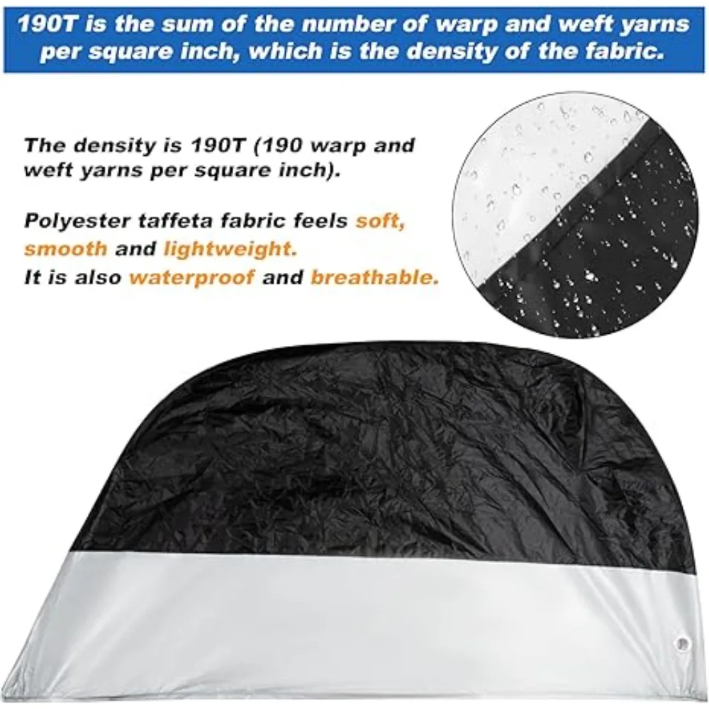 Motorcycle Universal Waterproof Outdoor Cover Dust Cover with Lock-Holes and Storage Bag for most motorcycle 96 x 49 x 41 Inch