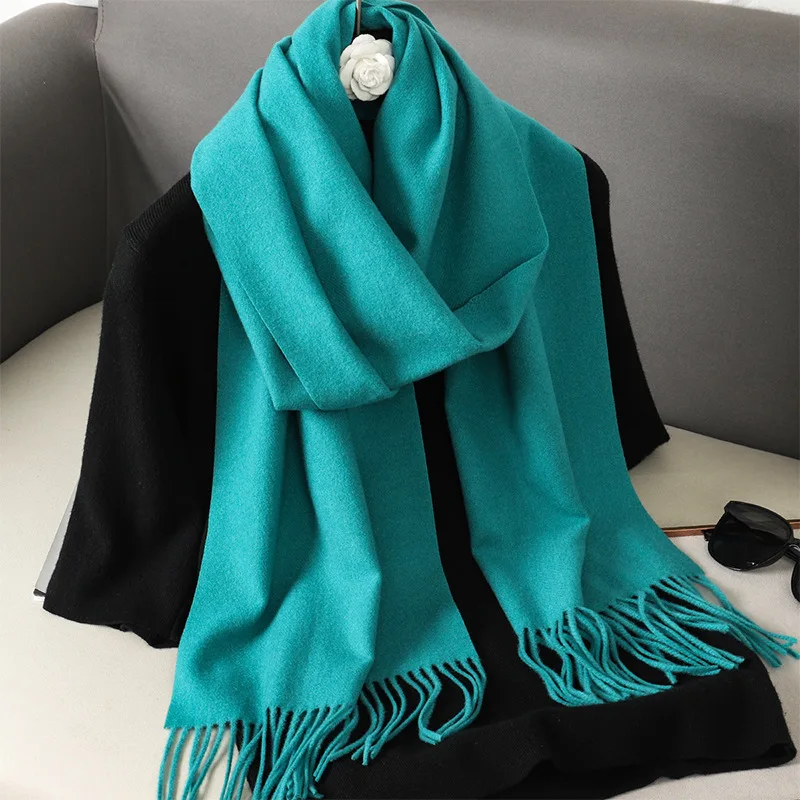 Women Imitation Cashmere Scarves 70x200cm (Including Beard) Fashion Korean Version Solid Warm Scarf Versatile Shawl Party Gift