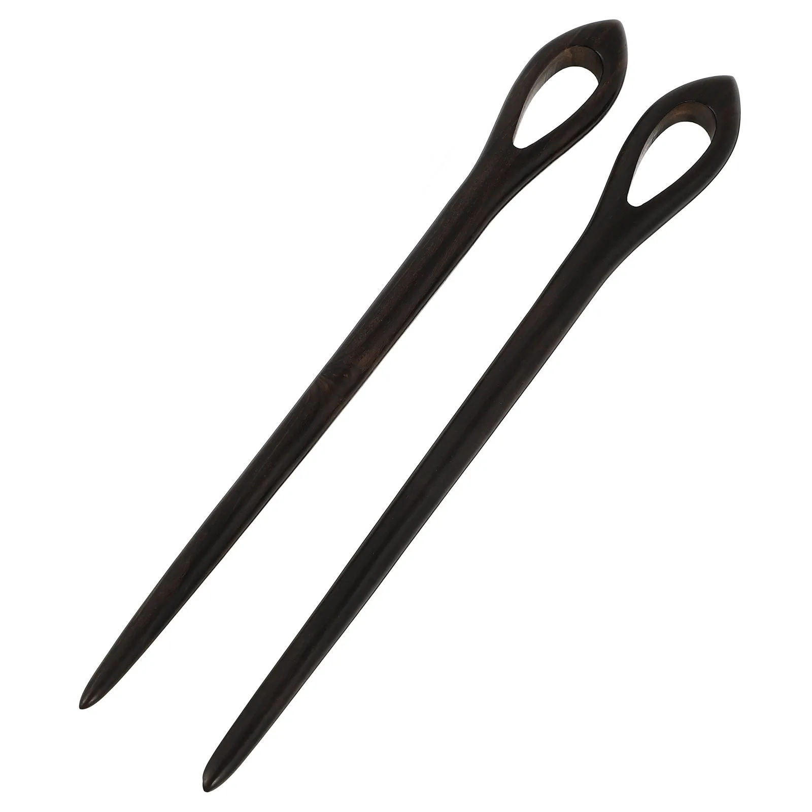 

2 шт. черные заколки для волос из эбенового дерева, премиум-класса, из сандалового дерева, винтажные, ретро, для причесок, декор, простой натуральный дизайн, для женщин, традиционные