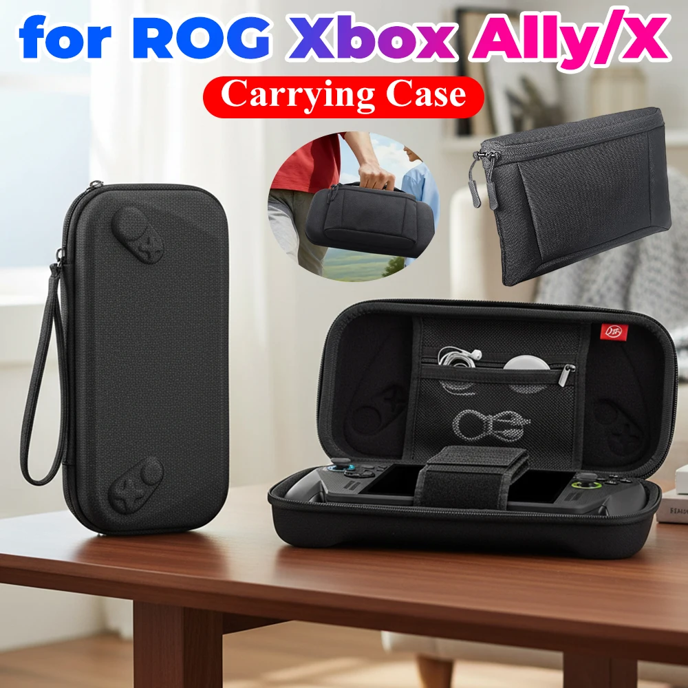 

Дорожный чехол для ROG Xbox Ally/Ally X 2-в-1, съемный жесткий чехол, водонепроницаемая противоударная сумка для хранения для ROG Xbox Ally