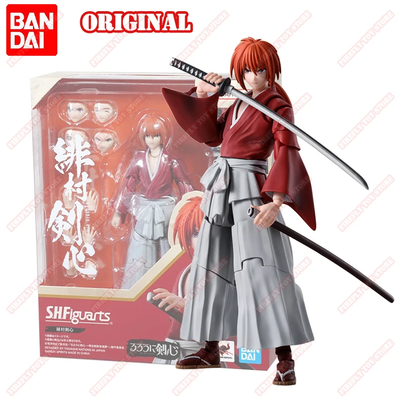 

BANDAI Original S.H.Figuarts Rurouni Kenshin Animation Comics Peripheral Toys Anime Action Movable Model Figure Collection