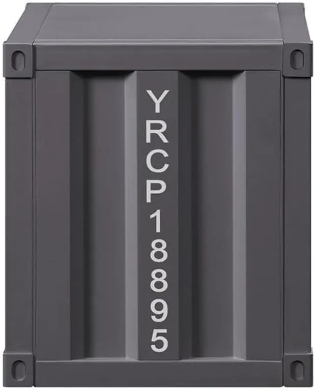 Тумбочка из бронзы и серого цвета