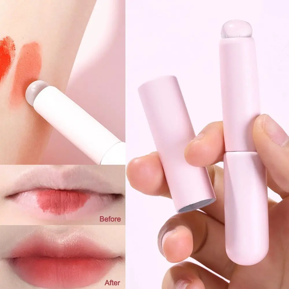 Reusable Lip Brushes Multifunction Round Head Silicone Lipstick Brush Applicator Elastic Lip Gloss Makeup Brushes Woman