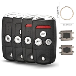 jingyuqin Replacement 2/3/4 Button Flip Folding Car Key Shell Modified for Honda Civic Dio Fit Crv Hrv Accord Odyssey Jazz