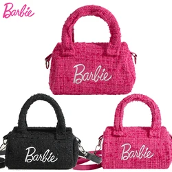 Borsa per cuscino Barbie di Design di nicchia cilindro di fragranza rosa accessori per donna a tracolla per ragazze borsa da esterno regalo di moda alla moda