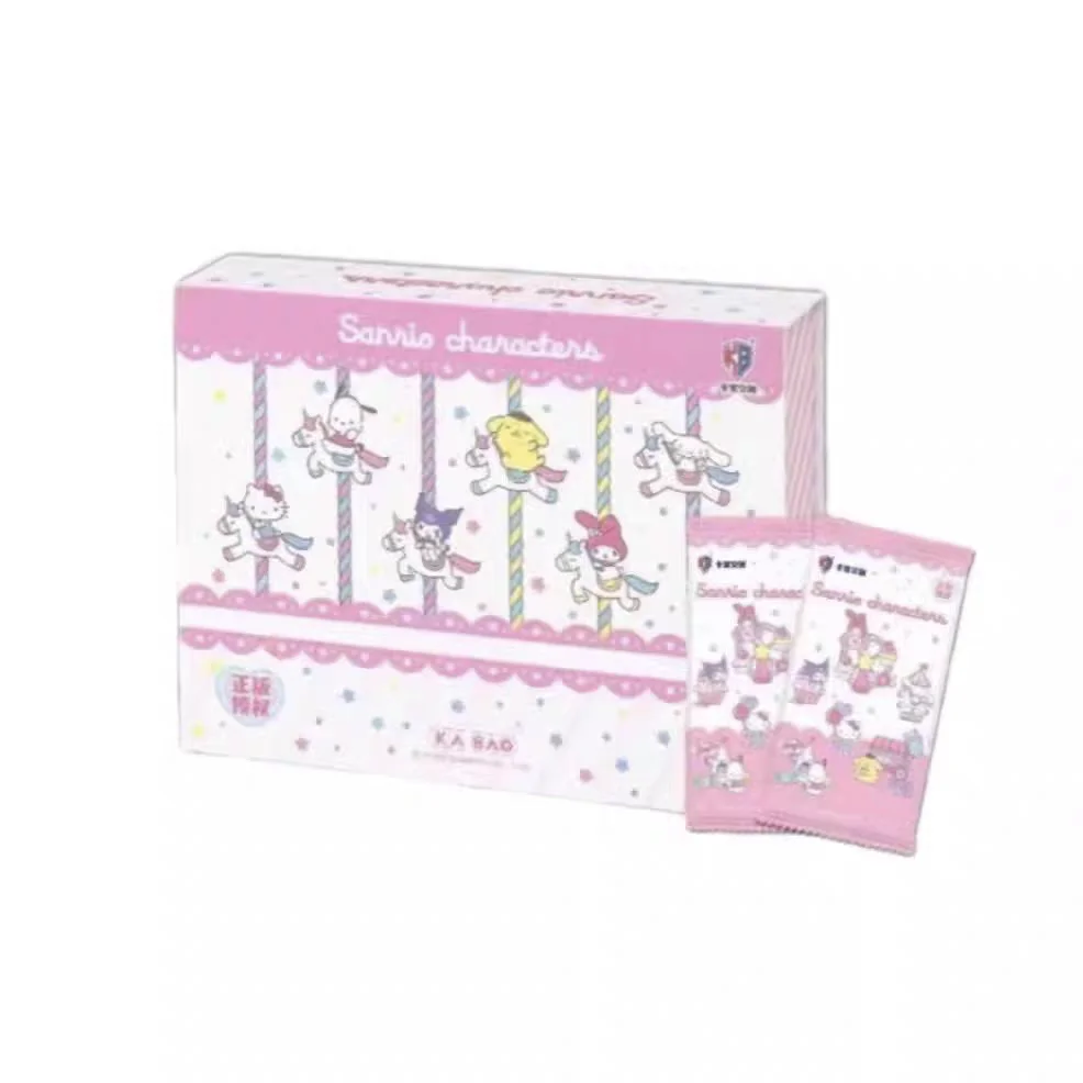 

Original Box Sanrio Cartoon Cute Characters Kuromi Kitty Cinnamoroll Melody Collecting Hobbies Star Card Children's Gift