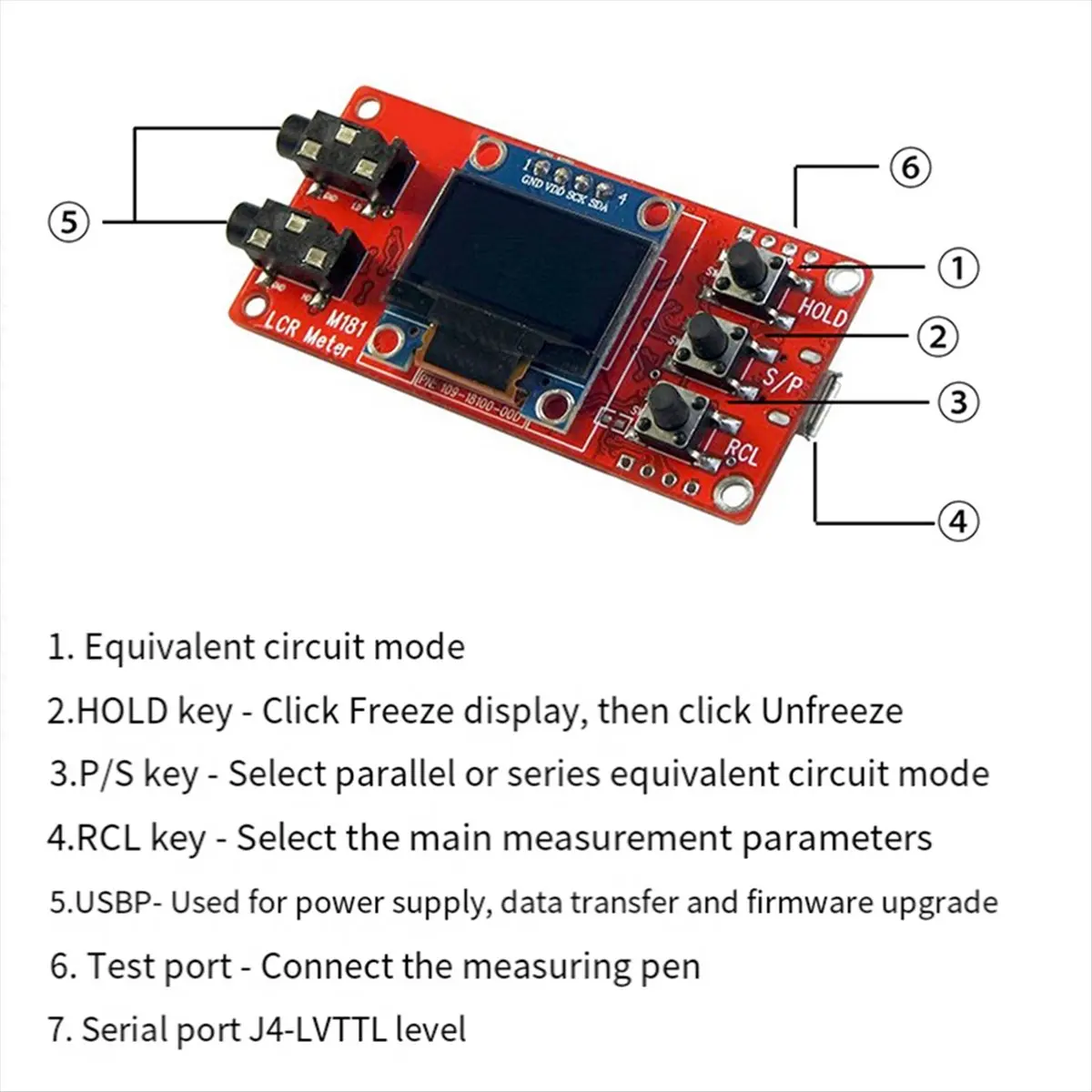 (DT37) M181 LCR Meter 18101K DIY Kit 100Hz 1KHz Test Frequency High-Precision Small Value Inductance Resistance and Capacitance