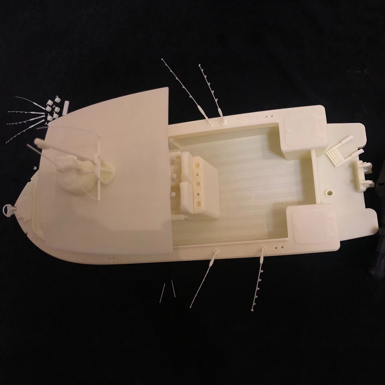1/9 RC Boot 72 cm Simulatie Klassieke 18-Voet Afstandsbediening Vissersboot Hars Een Stuk Gegoten RC Schepen Model Kit Schip Speelgoed Cadeau