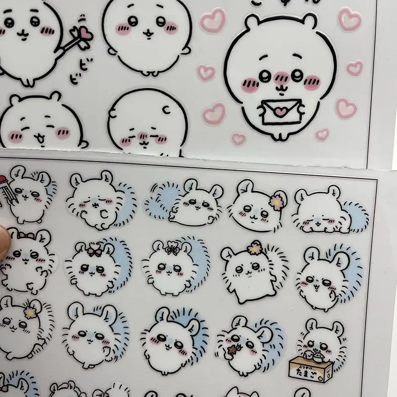 Cute Chiikawa Waterproof Transfer Stickers Kawaii Momonga Crystal Decals DIY Decor for Water Bottle Laptop Journal Kawaii 2026