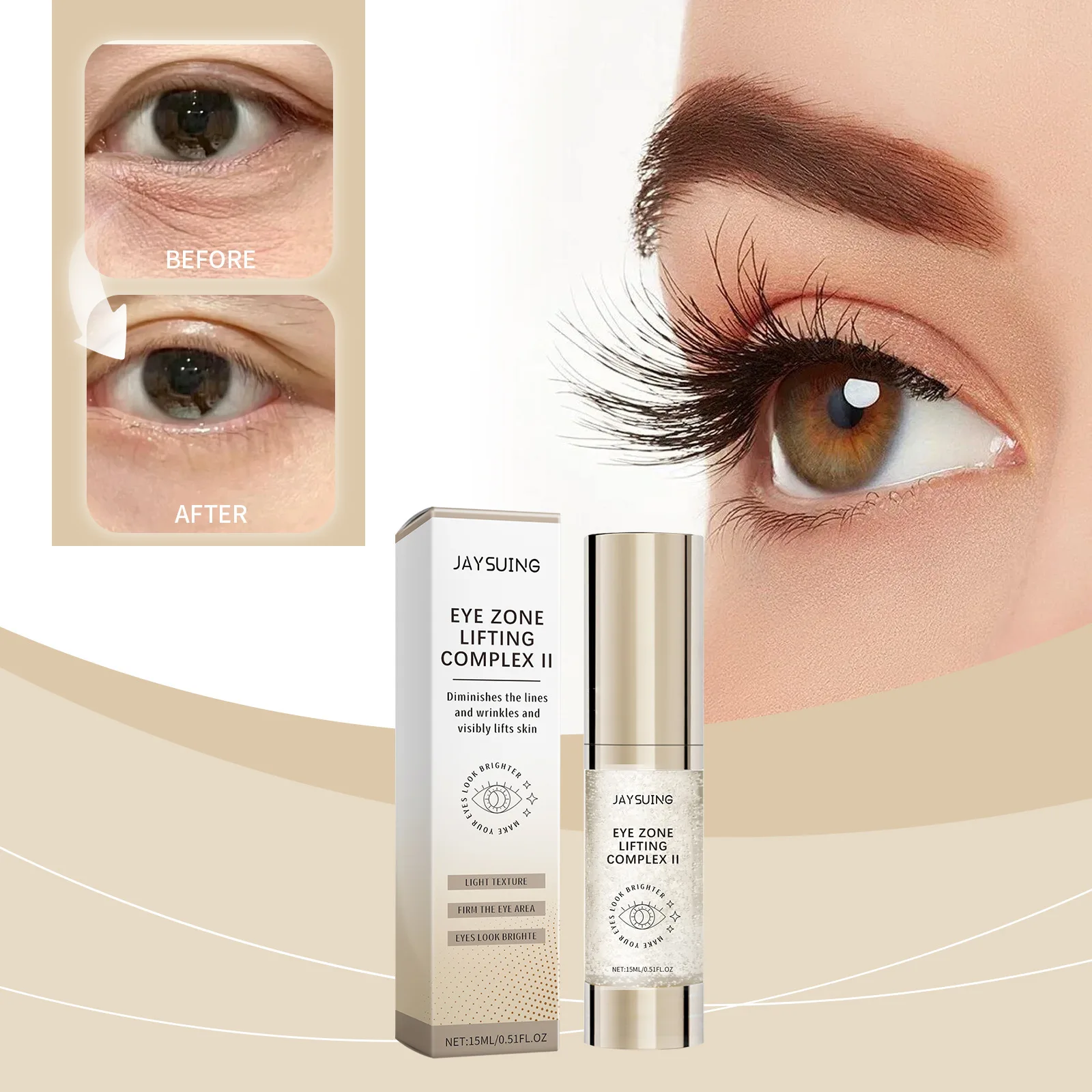 Jaysuing Eye Firming Serum Light Line Firming Eye Area Hydrating and Gentle Care Serum