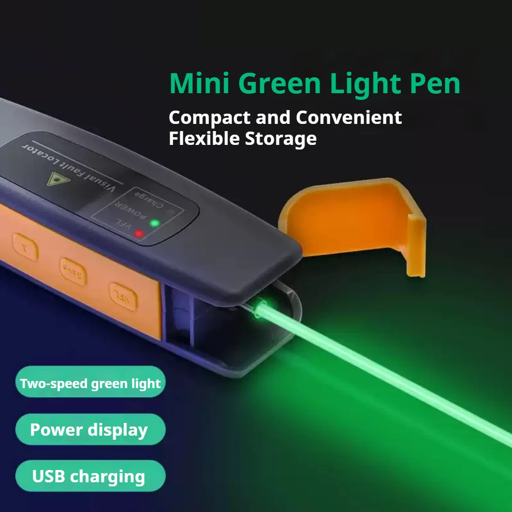 Localisateur visuel de défaut VFL, stylo laser vert à fibre optique aste, test de câble à fibre optique FTTH, stylo à lumière verte, 10 mW