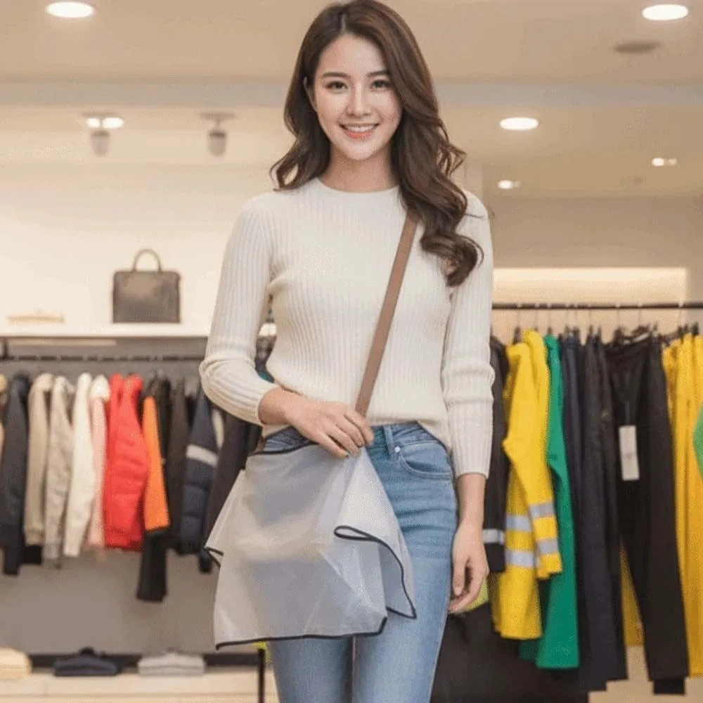 Universal Fit Bag Raincoat Frosted Matte Eco-Friendly Handbag Cover Foldable Quick-Dry Purse Rainproof Office Ladies