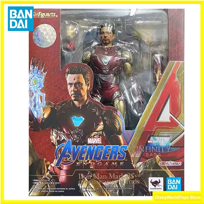 100% Оригинальный Bandai S.H. Фигуртс SHF маркировка Железного Человека. 85 Мстители эндигра искусственная Коллекция аниме фигурки модели игрушки