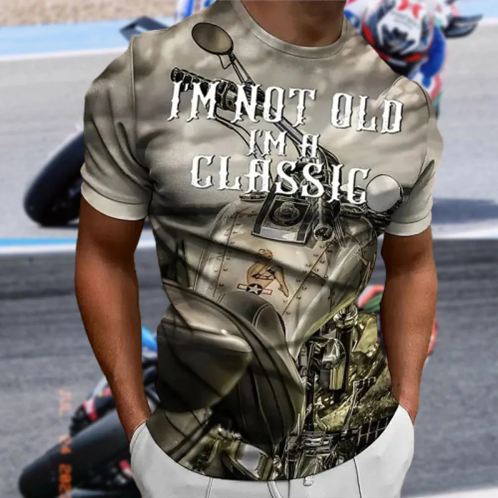 

Cooling Technology Men's Summer New 3D Quick - Dry T - Shirt - Moto-Inspired Design for Riding & Leisure Wear