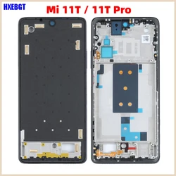 For Xiaomi Mi 11T , 11T Pro 11T LCD Front Frame Housing Middle Frame Bezel Plate  Smartphone Repair Parts