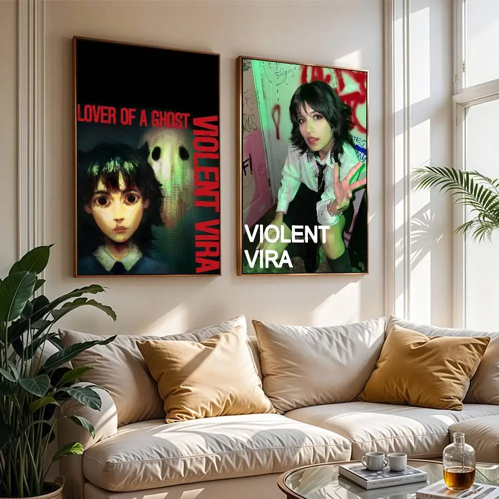 Póster con impresión de VIOLENT VIRA Music Lover of a Ghost, adecuado para decoración de paredes, cafeterías, salas de estar, dormitorios