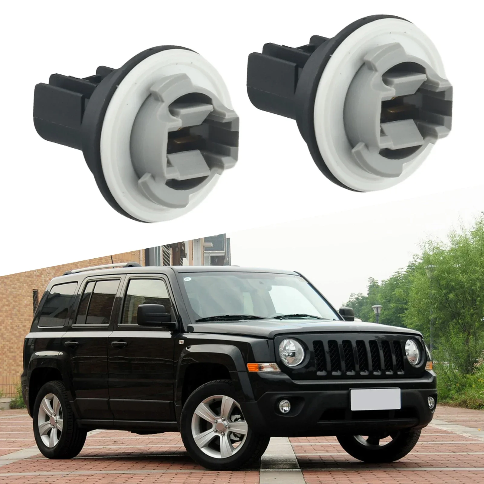 2pcs Parking Light Bulb Sockets For Jeep For Patriot 2007-17 Front Turn Signal Socket 68000686AA 645-504 Auto Accessories