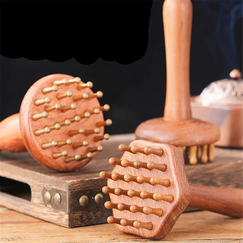 

Портативный массажный инструмент Гуа Ша из сандалового дерева - массажер меридиана глубоких тканей для облегчения боли в мышцах головы, шеи, ногах, тела