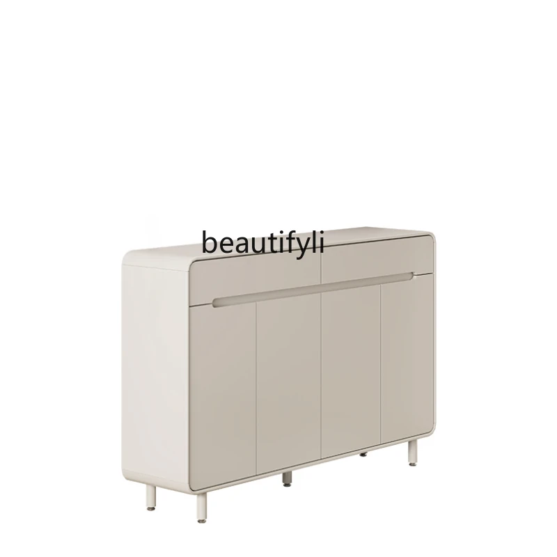 

Shoe Cabinet Home Doorway Large Capacity Multi-Layer Super Door outside Corridor Solid Wood Shoe Cabinet